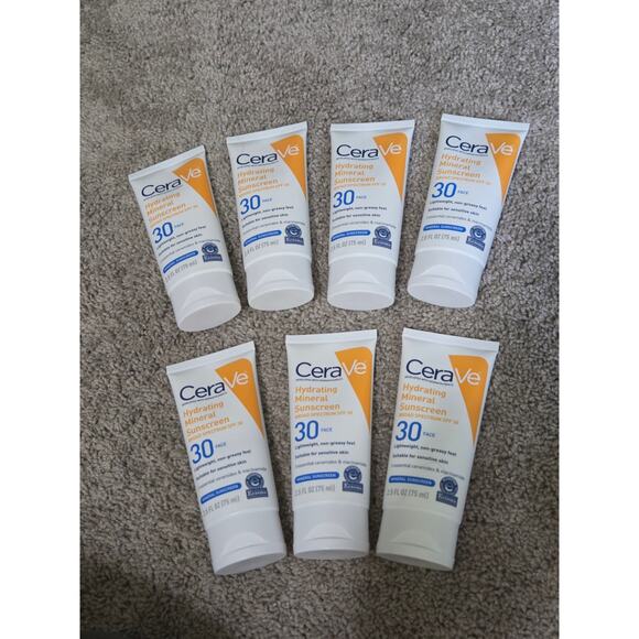 CeraVe Hydrating Mineral SPF 30 Sunscreen Bulk‎ Lot of 7 Hyaluronic Niacinamide - Picture 6 of 7